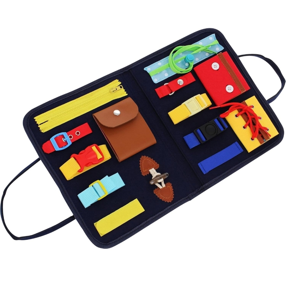 Busy Activity Board - Educational Travel Activity Sensory Board